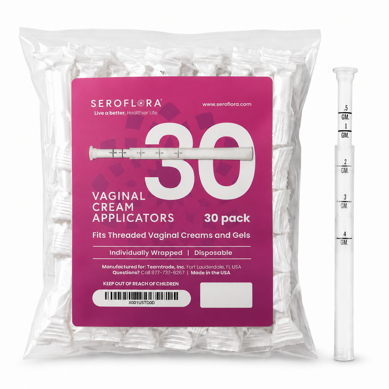 Disposable Vaginal Cream Applicators  for Premarin, Estace & many others (15 Pack)