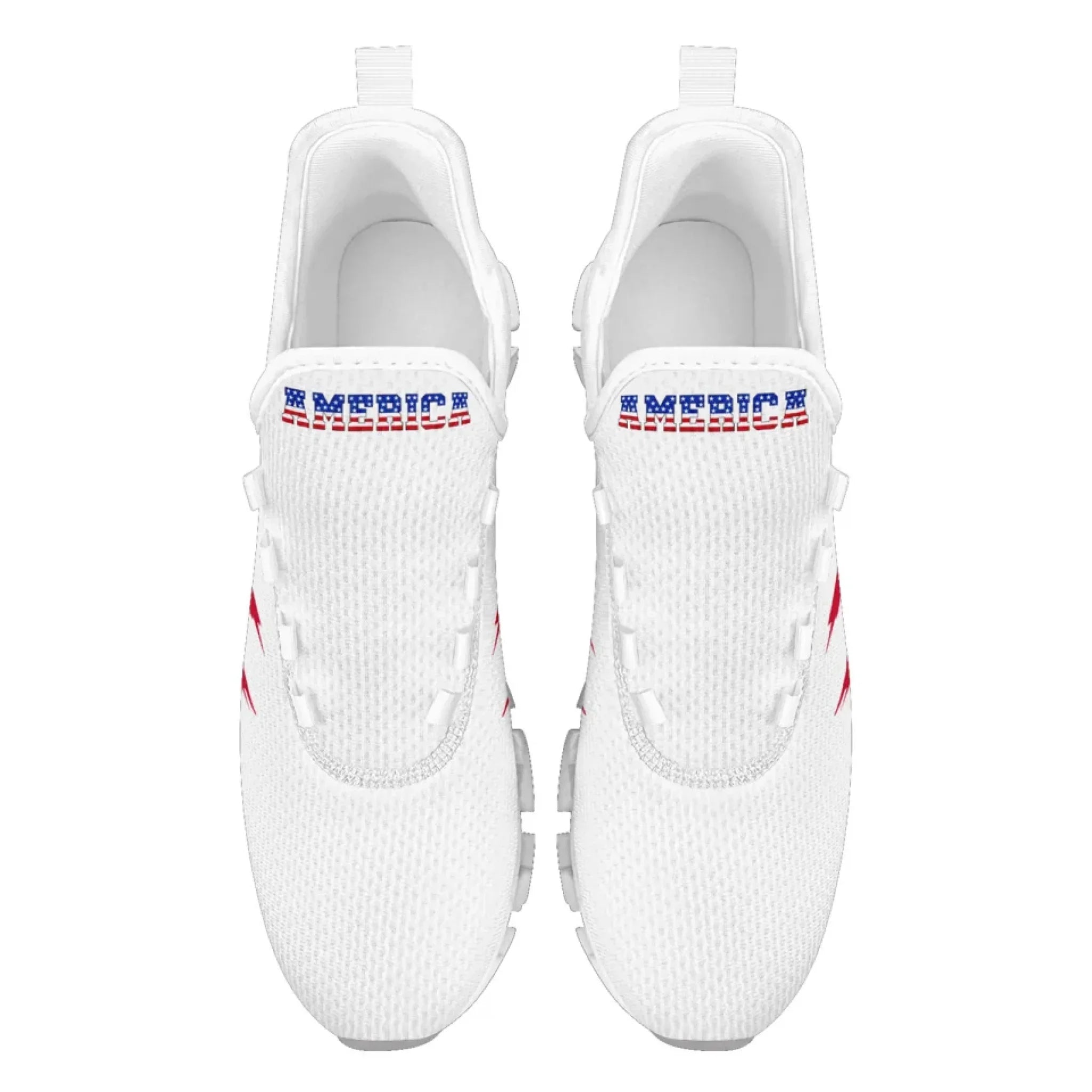 Personalized America Flag Sneakers, Custom Breathable Patriotic Shoes, Unisex Lace Up Shoes FN003XD-25028041