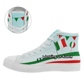 Personalized Italian Heritage High Tops Sneakers, Custom  Stylish & Breathable Patriotic Shoes, Canvas Streetwear