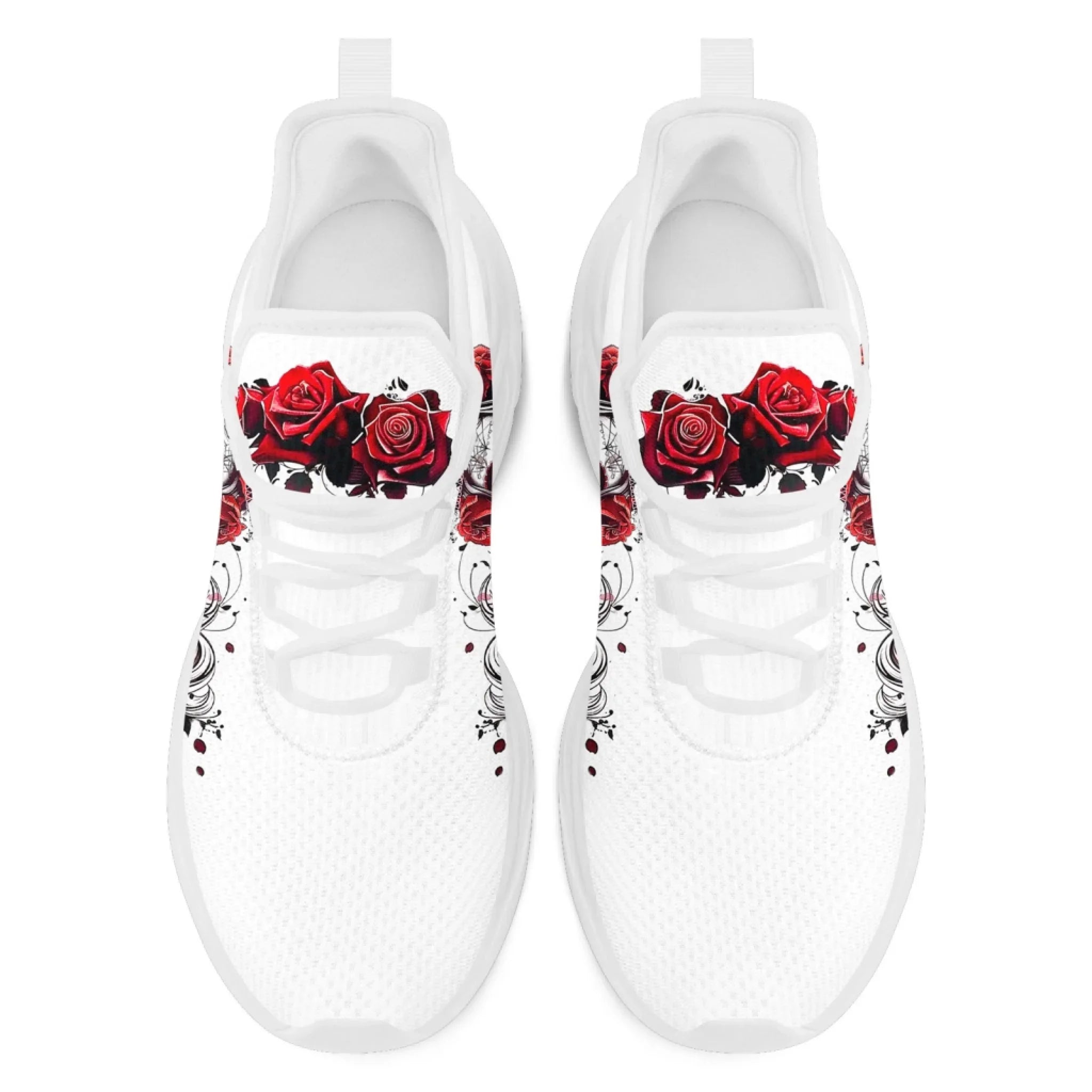 Personalized Flag with Skull Print Sneakers, Custom Breathable and Comfortable Lace Up Shoes