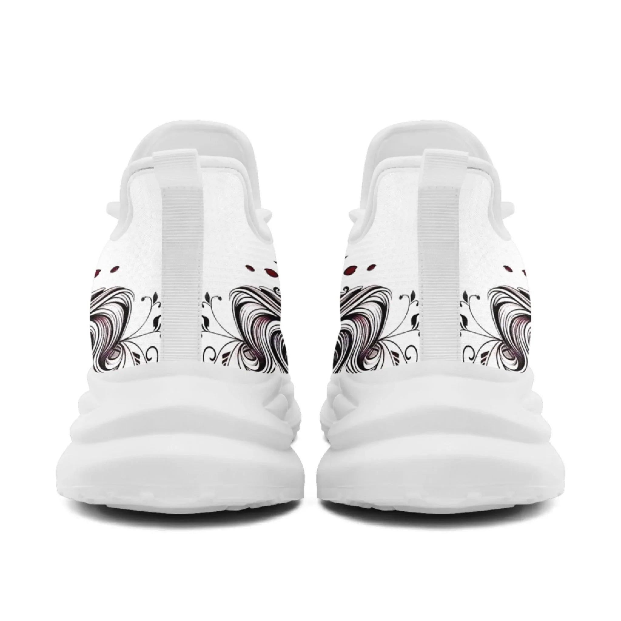 Personalized Flag with Skull Print Sneakers, Custom Breathable and Comfortable Lace Up Shoes