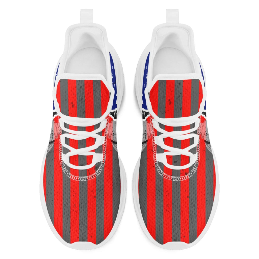Personalized America Flag Sneakers, Custom Eagle, Star Print Shoes, Breathable and Comfortable Unisex Patriotic Shoes