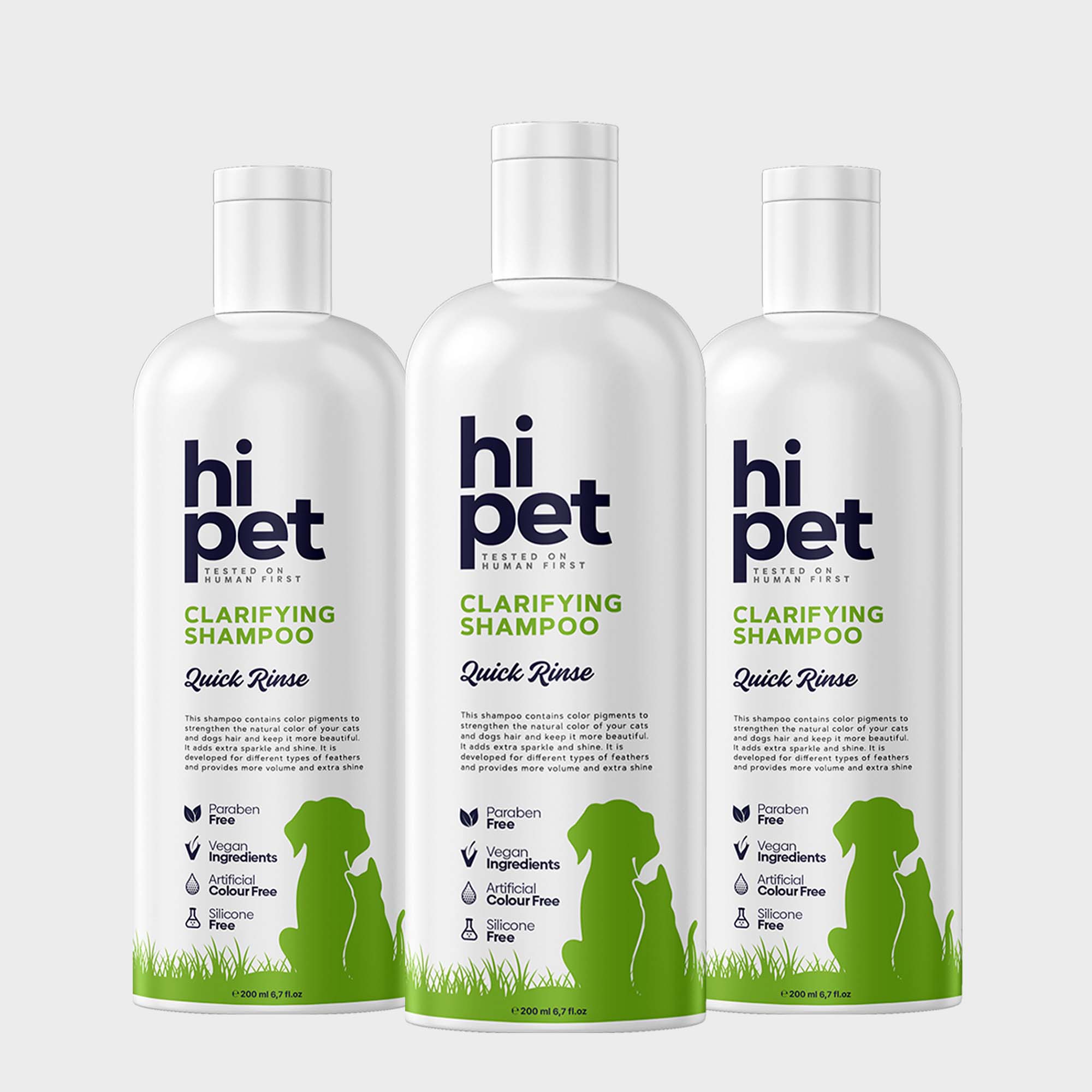 HiPet Clarifying Shampoo Set, 3-Pack Bundle