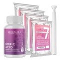 Seroflora Boric Acid Vaginal Suppositories 600mg (30 Count) -28 Applicators