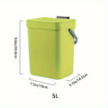 Space-Saving Quiet-Close Trash Can - 3/5L, Eco-Friendly Sealed Bin For Kitchen & Office, No Electricity Needed