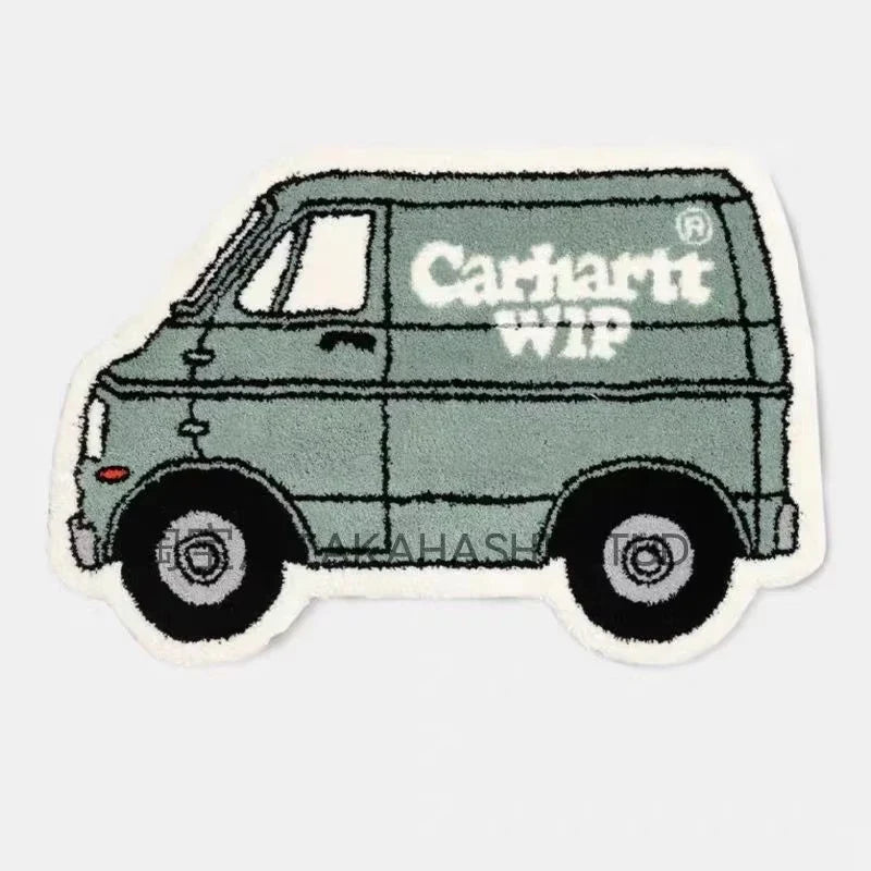VIKAMA New Car Creative Carpet Doormat Car-Themed Children's Play Mat Rug For Bedroom Carpet For Live Room Bathroom Mat Home Dec