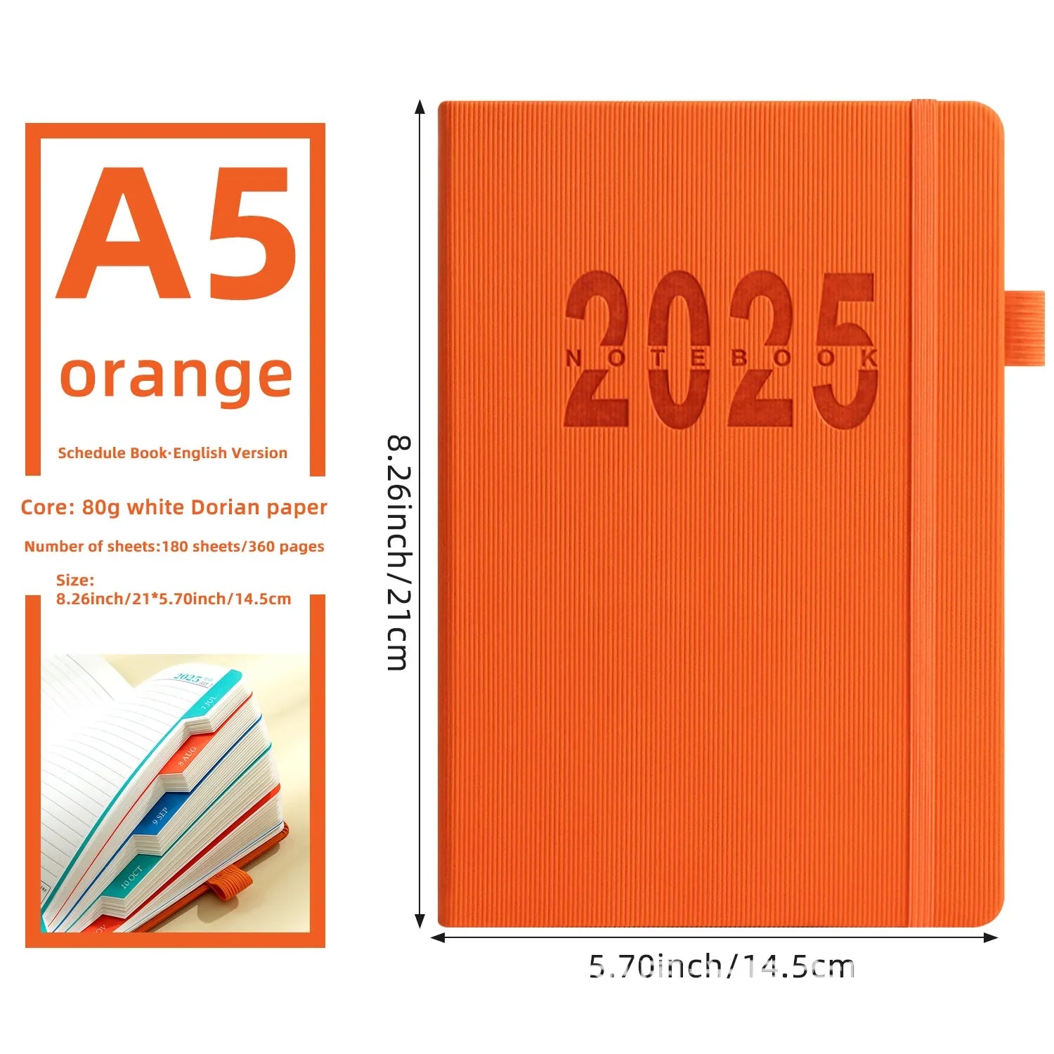 365 Day One Page Per Day 2025 New Calendar Log for Self Discipline and Time Management with 400 Pages