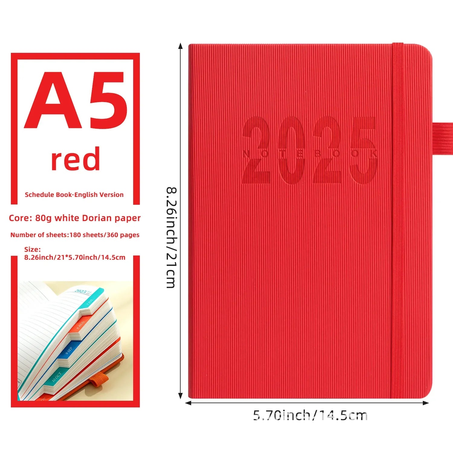 365 Day One Page Per Day 2025 New Calendar Log for Self Discipline and Time Management with 400 Pages