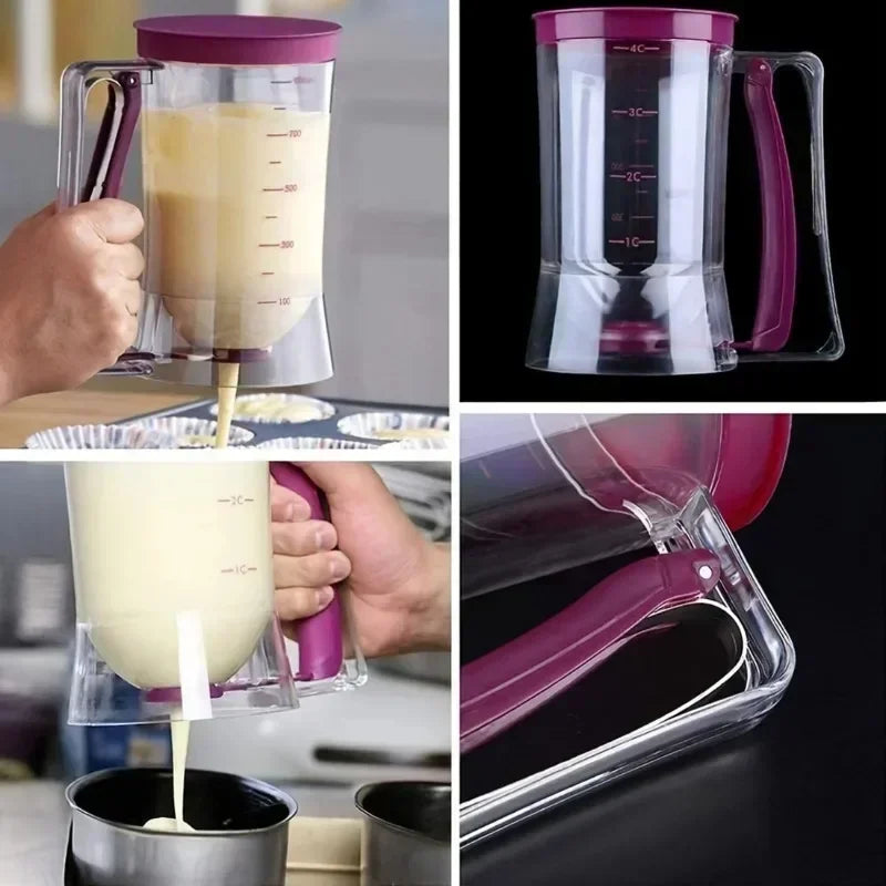1 Pc Pancake Cupcake Batter Dispenser, Collapsible Batter for Cupcakes, Waffles, Muffin Mixes or Any Baked Goods