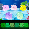 6-20Pcs Miniatures Figurines Lovely Cartoon Luminous Octopus Landscape Ornaments Home Decorations Room Decor Accessories Gifts