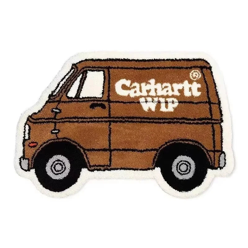 VIKAMA New Car Creative Carpet Doormat Car-Themed Children's Play Mat Rug For Bedroom Carpet For Live Room Bathroom Mat Home Dec