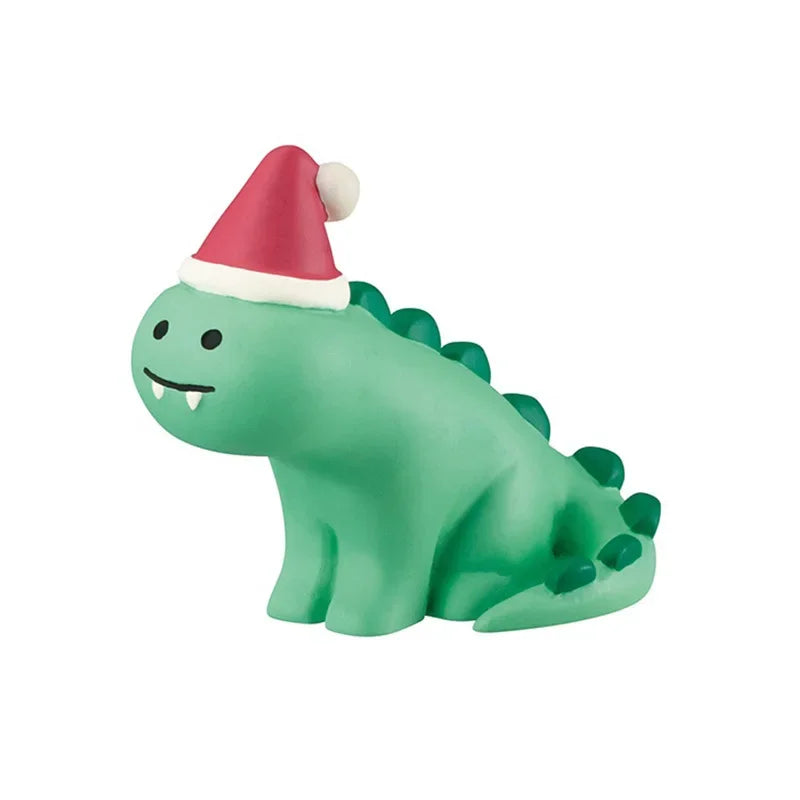 Zakka Figures Christma Janpese Creative Exquisite Matte Christmas Resin Small Decoration Swan Puff Ukulele Sled Sofa Reindeer