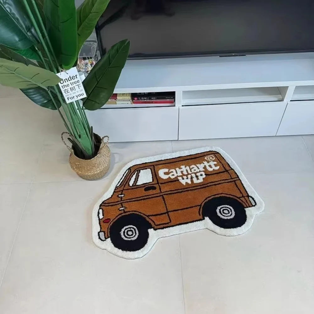 VIKAMA New Car Creative Carpet Doormat Car-Themed Children's Play Mat Rug For Bedroom Carpet For Live Room Bathroom Mat Home Dec