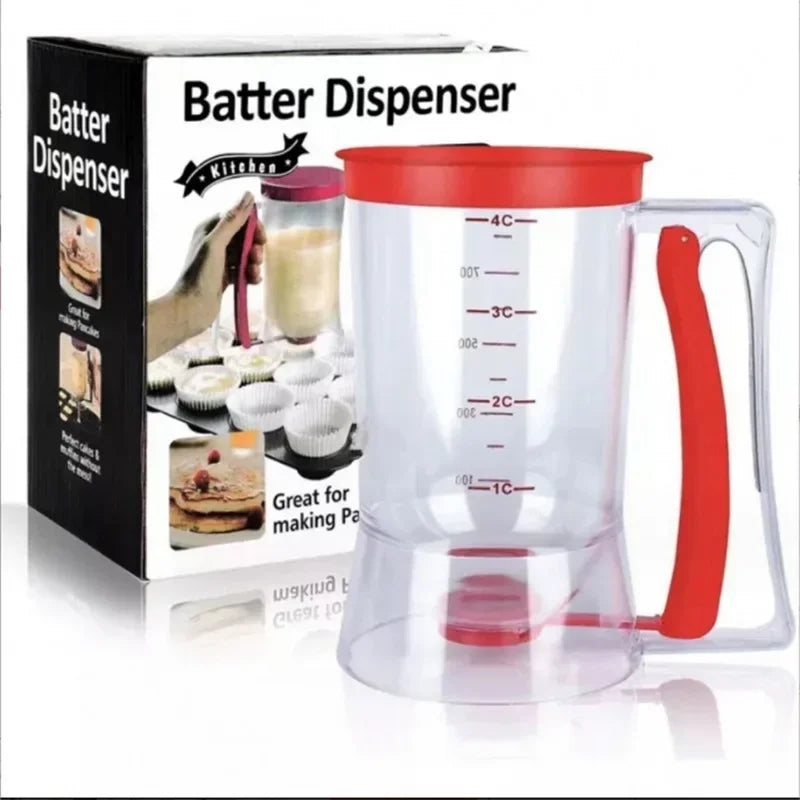 1 Pc Pancake Cupcake Batter Dispenser, Collapsible Batter for Cupcakes, Waffles, Muffin Mixes or Any Baked Goods