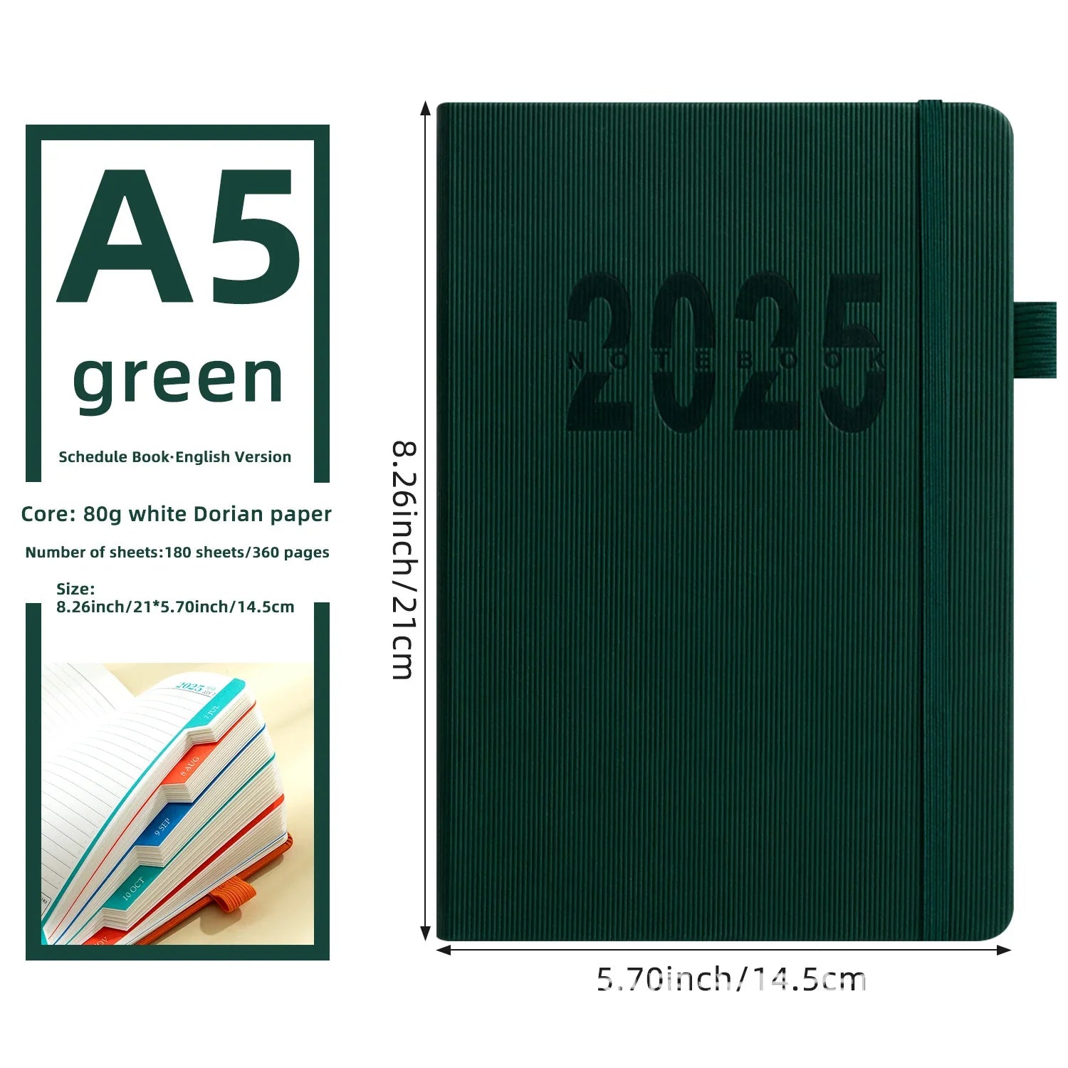 365 Day One Page Per Day 2025 New Calendar Log for Self Discipline and Time Management with 400 Pages