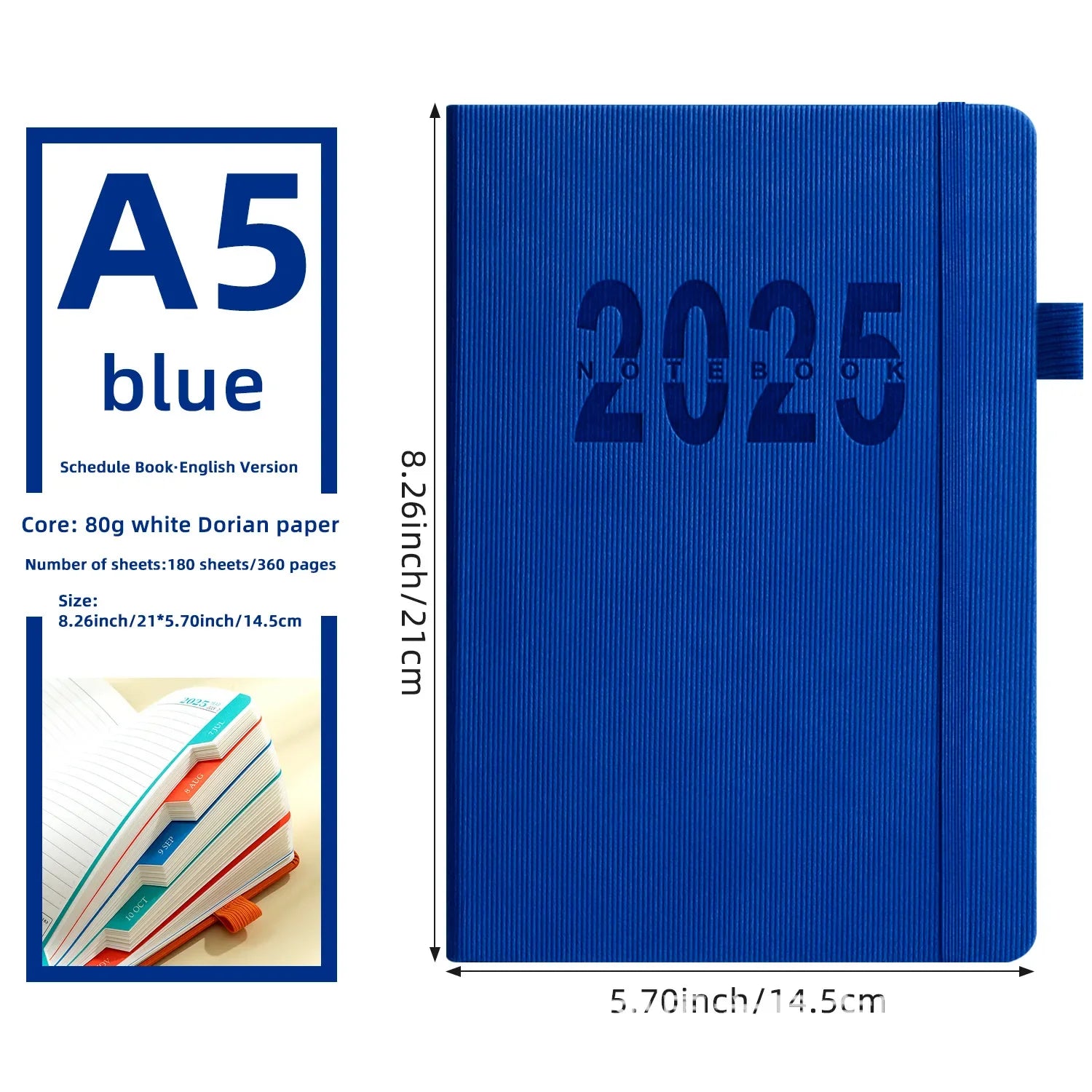 365 Day One Page Per Day 2025 New Calendar Log for Self Discipline and Time Management with 400 Pages