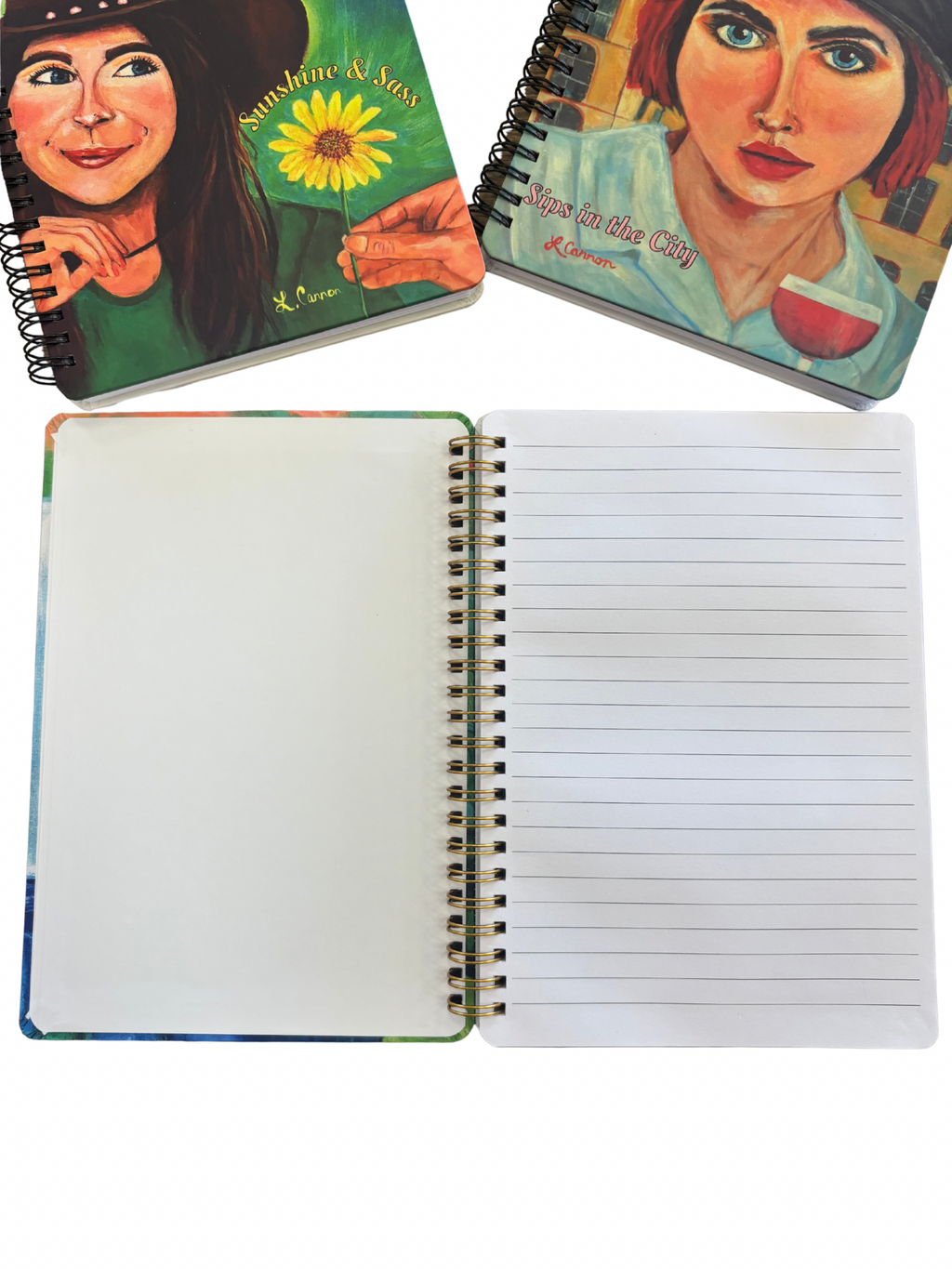Sunshine & Sass Lined Hardcover Journal for Women - Colorful Notebook