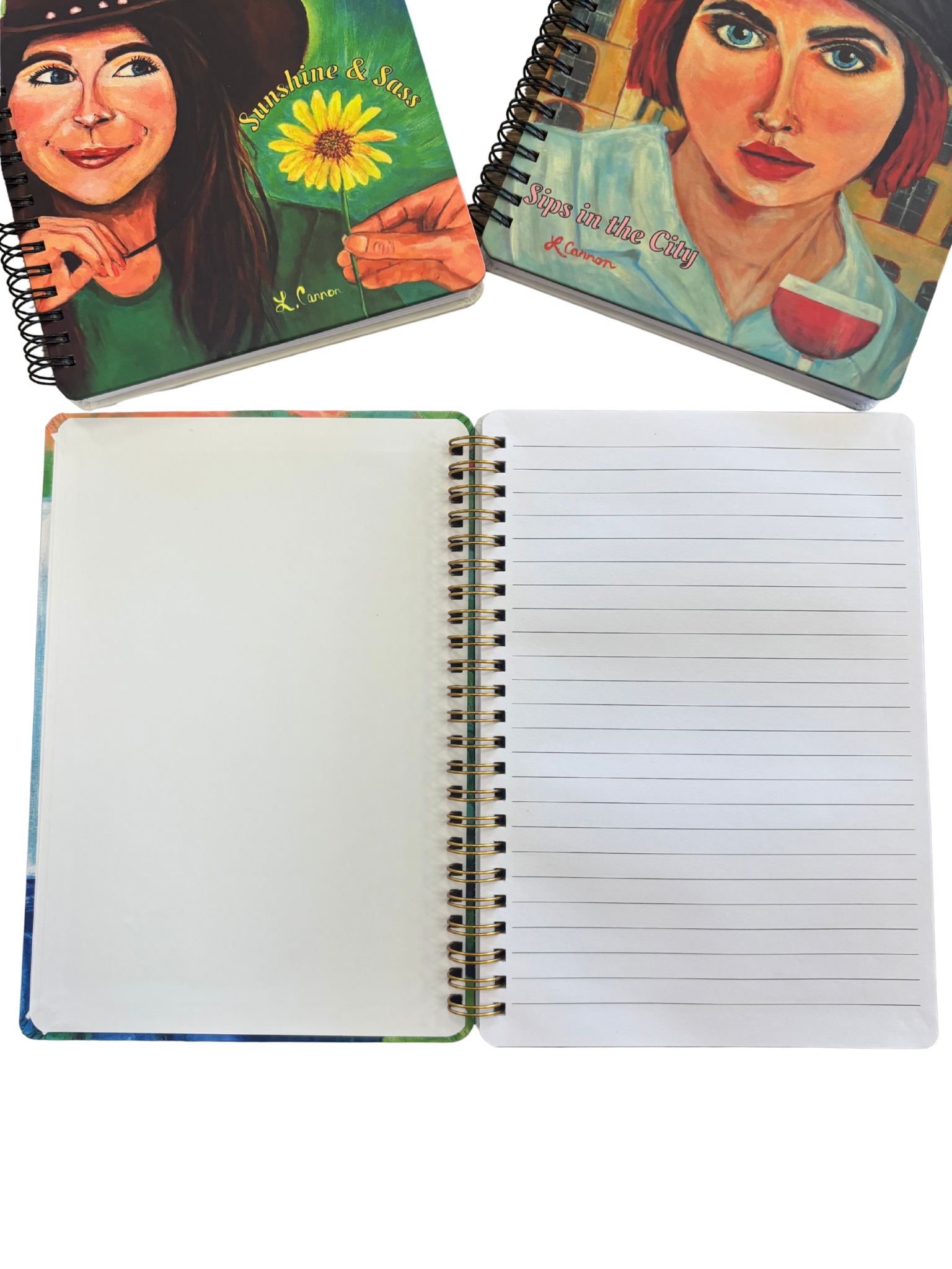 Sunshine & Sass Lined Hardcover Journal for Women - Colorful Notebook