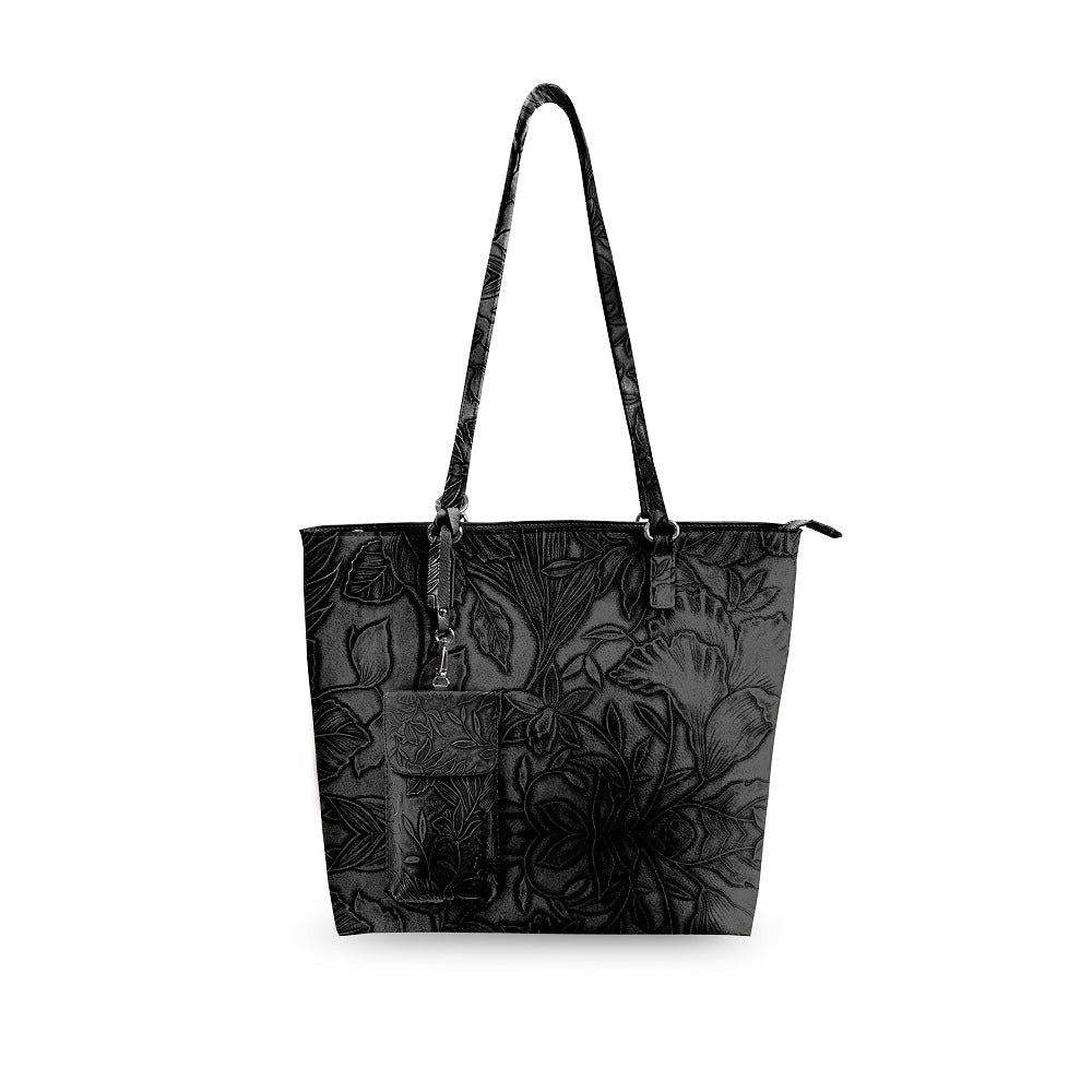 Floral Tote W/Crossbody