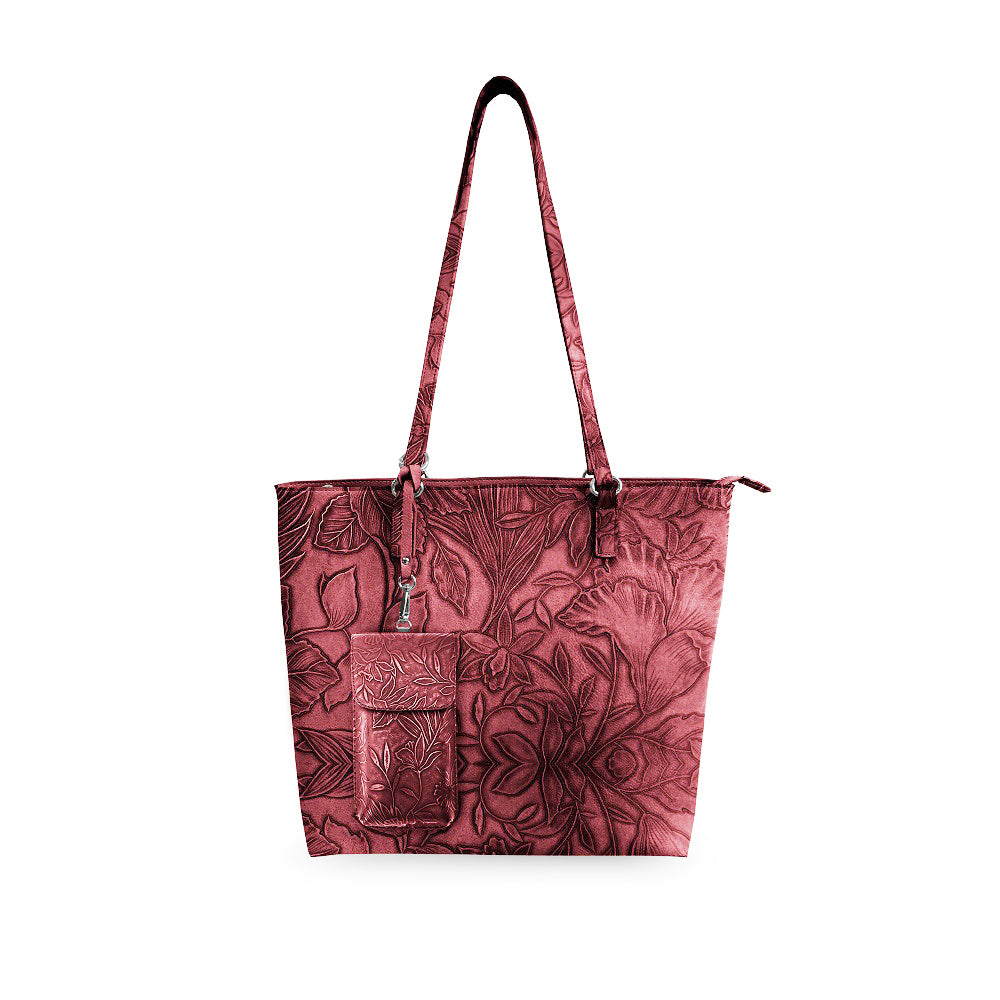 Floral Tote W/Crossbody