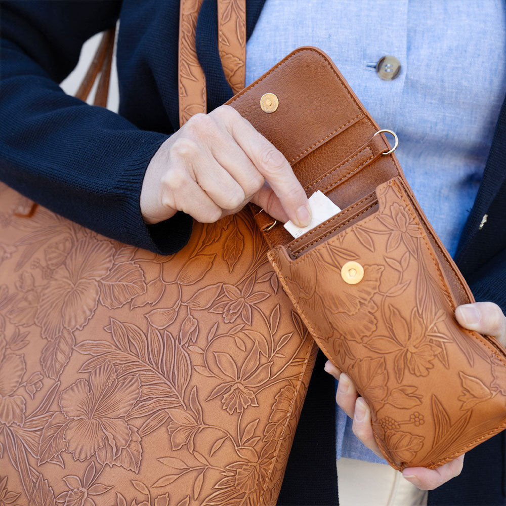 Floral Tote W/Crossbody