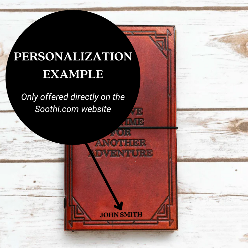 Quote Traveler's Notebook | Handmade Leather Journal with Debossed Quotes