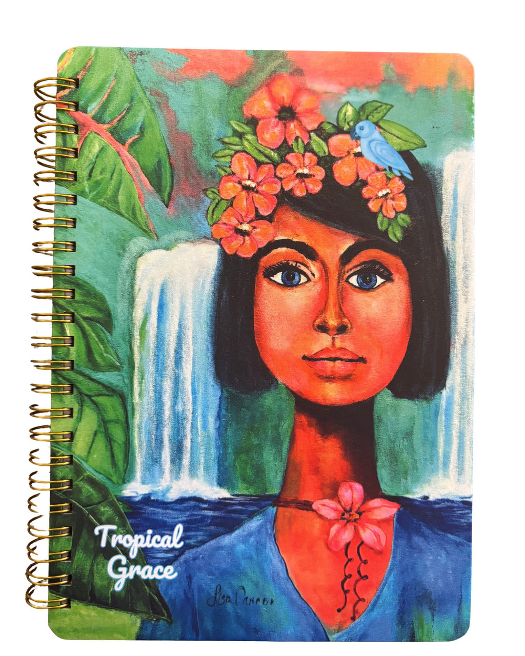 Tropical Grace Lined Hardcover Journal for Women - Colorful Notebook