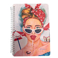 Cherry Pop Lined Hardcover Journal for Women -  Retro Style Colorful Notebook
