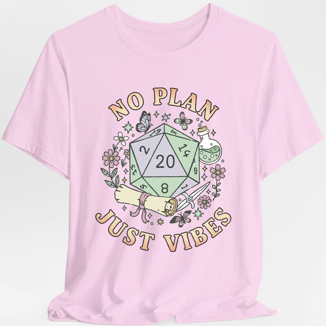 No Plan Just Vibes D&D T-Shirt